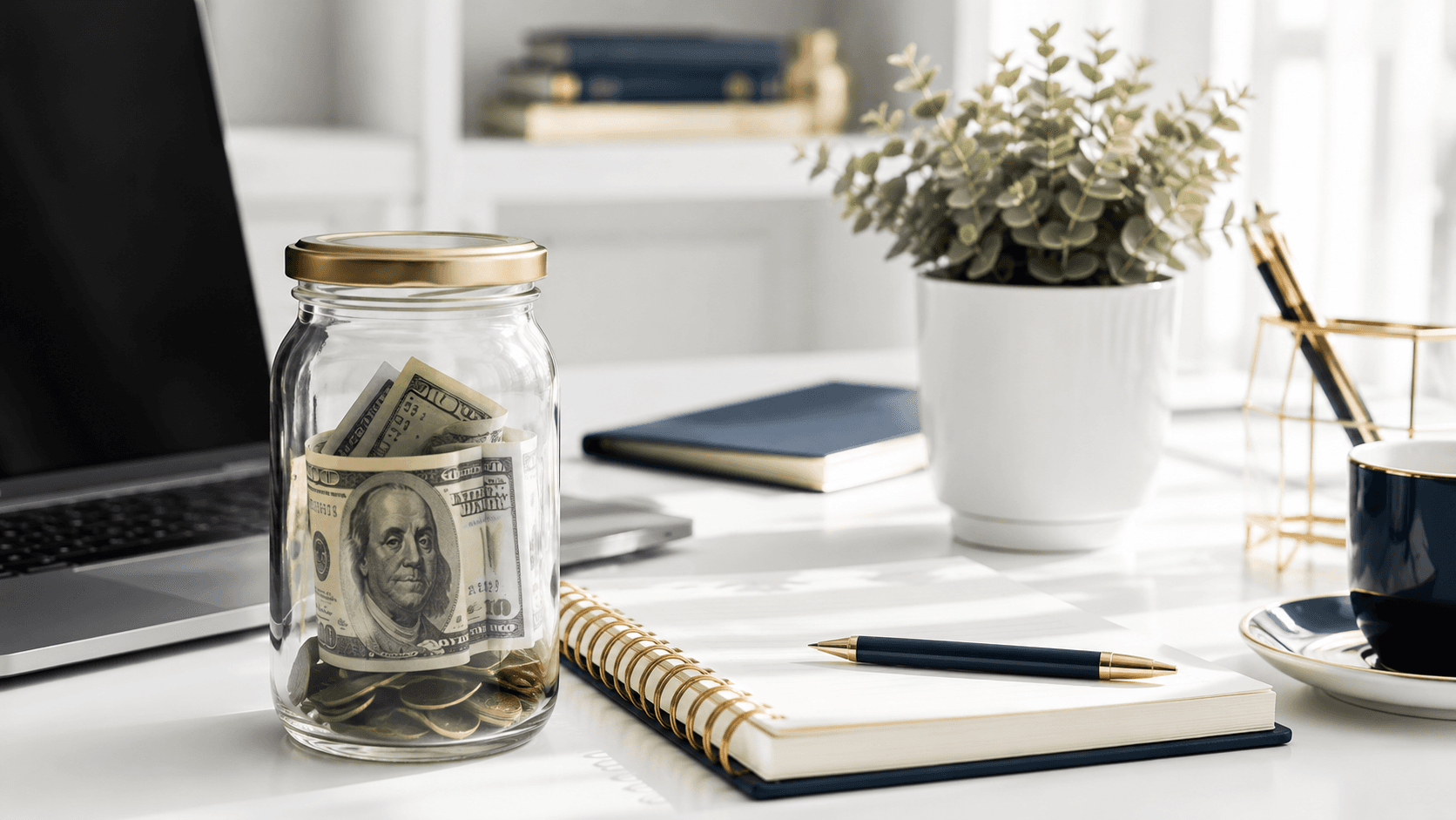 A calendar marked with a no-spend month challenge